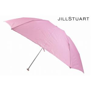 ジル スチュアート 折りたたみ 傘 軽量 レディース 無地 ロゴ ピンク 55cm 雨傘 