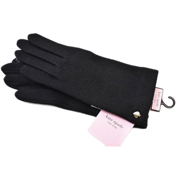ケイトスペード ニューヨーク 手袋 レディース ブランド ウール カシミヤ 混 スマホ対応 黒 21...