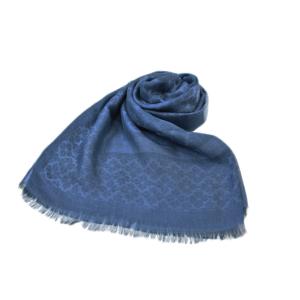 ランバン LANVIN カシミヤ混 マフラー フリンジ ネイビー 紺 LANVIN (ランバン) カシミヤ混 ロゴ フリンジ マフラー