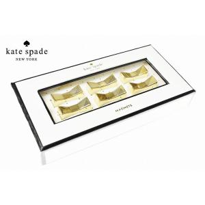 ケイトスペード ニューヨーク マグネット 6個 セット レディース ブランド KateSpade NEWYORK MAGNETS SET リボン 専用箱付 ゴールド 女性 婦人 雑貨の商品画像