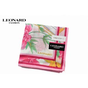 レオナール ハンカチ レディース 1枚 ブランド LEONARD フラワー プリント 女性 婦人｜Cuore ヤフー店