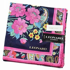 LEONARD（レオナール） 大判 ハンカチ レディース 1枚 ブランド シルク
