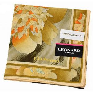 LEONARD（レオナール） 大判 ハンカチ レディース 1枚 ブランド シルク
