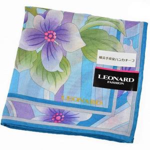 LEONARD（レオナール） 大判 ハンカチ レディース 1枚 ブランド シルク
