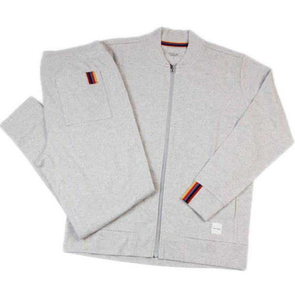 ルームウェア メンズ ポールスミス 部屋着 上下セット 薄手 アーティスト ストライプタブ ジップア...