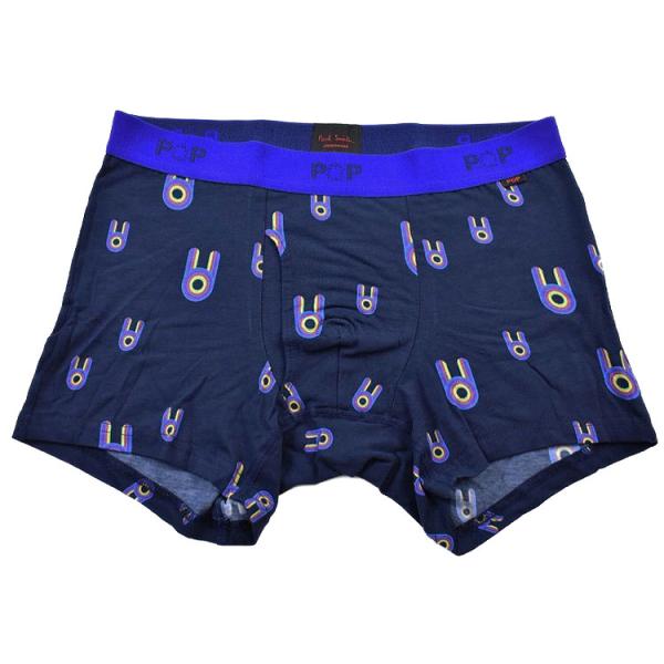 ポールスミス POP ボクサー パンツ 下着 メンズ ブランド 前開き 専用箱付 M L LL 紺 ...