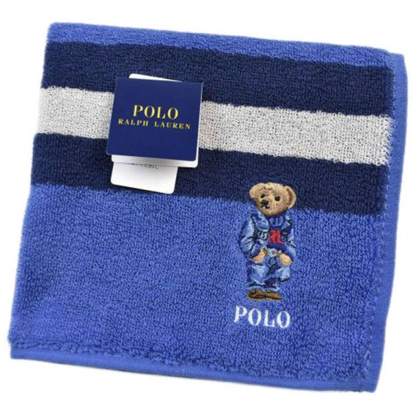 タオルハンカチ ポロ ラルフローレン タオル ハンカチ 1枚 メンズ ポロベア ベア くま 綿 ブラ...