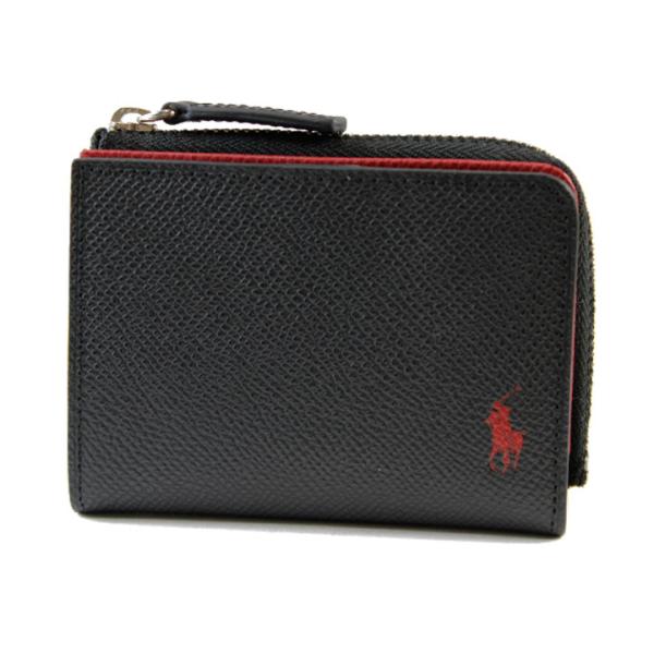 ポロ ラルフローレン コイン パスケース キーリング付 メンズ コントラストレザー With カラー...