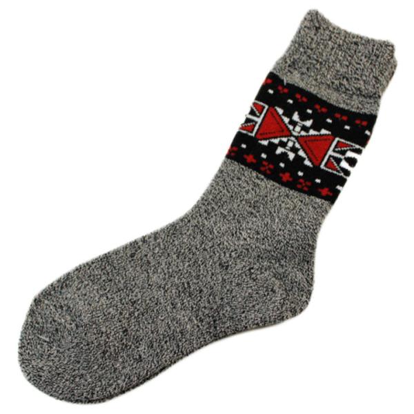 ポロ ラルフローレン 靴下 裏起毛 1足 メンズ ブランド  厚手 ノルディック柄 ソックス 25-...