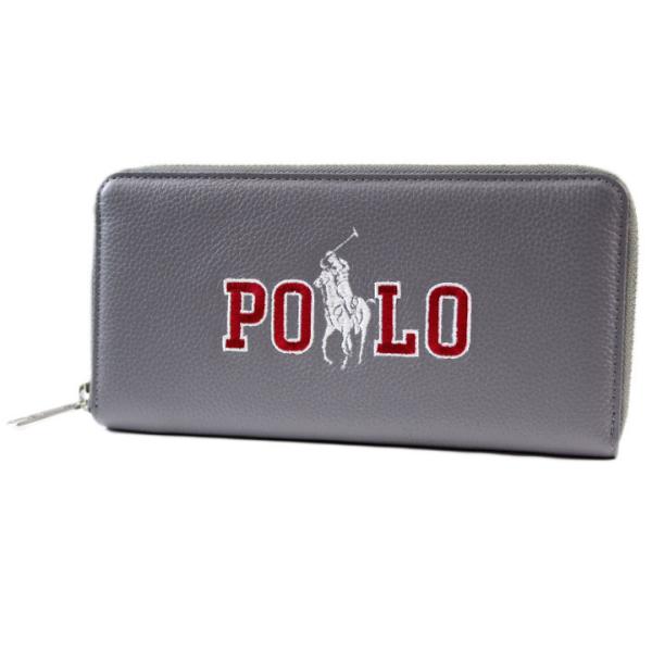 長財布 財布 メンズ ポロ ラルフローレン ラウンドファスナー エンブロイダリー ポロ ロゴ 刺繍 ...