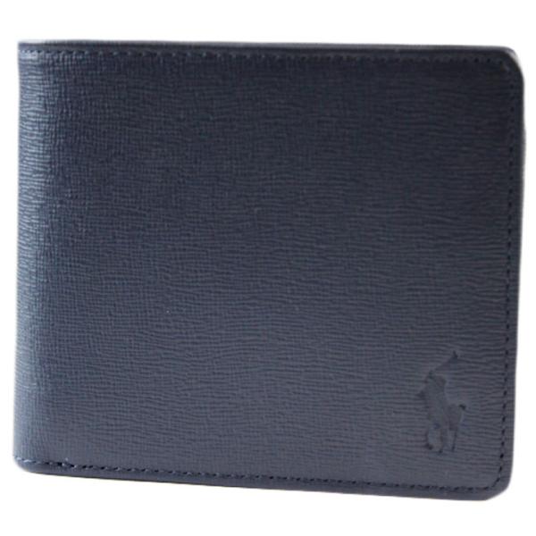 財布 メンズ 二つ折り ポロ ラルフローレン ブランド Ralph Lauren エンボス レザー ...