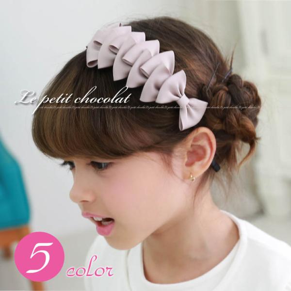 カチューシャ 子供 キッズ リボン サテン ヘアアクセサリー 入園式 入学式 卒園式 卒業式 発表会...