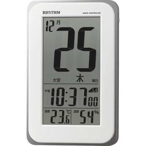 RHYTHM 8RZ219SR23 リズム デジタル時計 デジタルカレンダー 電波時計
