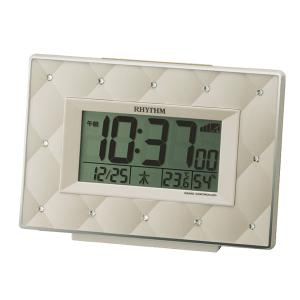 RHYTHM 8RZ219SR23 リズム デジタル時計 デジタルカレンダー 電波時計