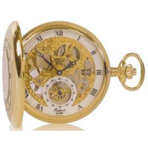 PW44 ラポート 懐中時計 スケルトンケース チェーン付 手巻き Rapport Pocket W...