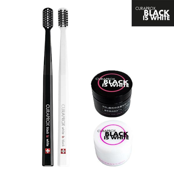 ブラックイズホワイト 　歯ブラシ＆はみがきデュオセット