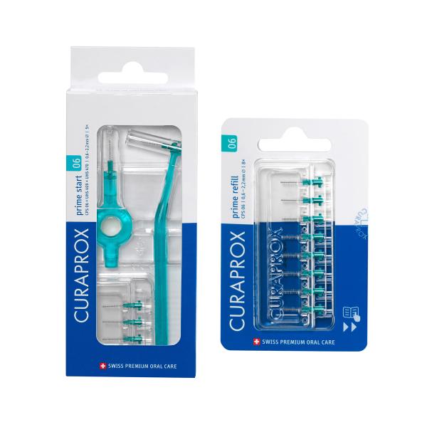 クラプロックス　歯間ブラシ　CPSプライムスタート　CPS 06 （ブルー）+リフィル8本セット