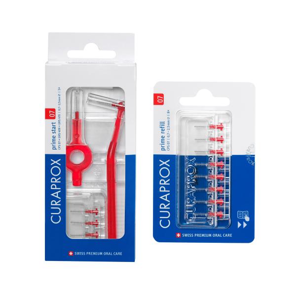 クラプロックス　歯間ブラシ　CPSプライムスタート　CPS 07 （レッド）+リフィル8本セット