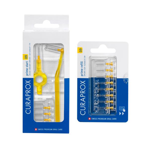 クラプロックス　歯間ブラシ　CPSプライムスタート　CPS 09 （イエロー）+リフィル8本セット