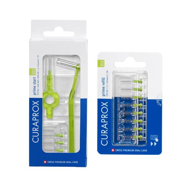 クラプロックス　歯間ブラシ　CPSプライムスタート　CPS 011 （グリーン）+リフィル8本セット