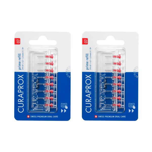 クラプロックス　歯間ブラシ　CPSプライムスタート　CPS 07 （レッド）リフィル8本×2個