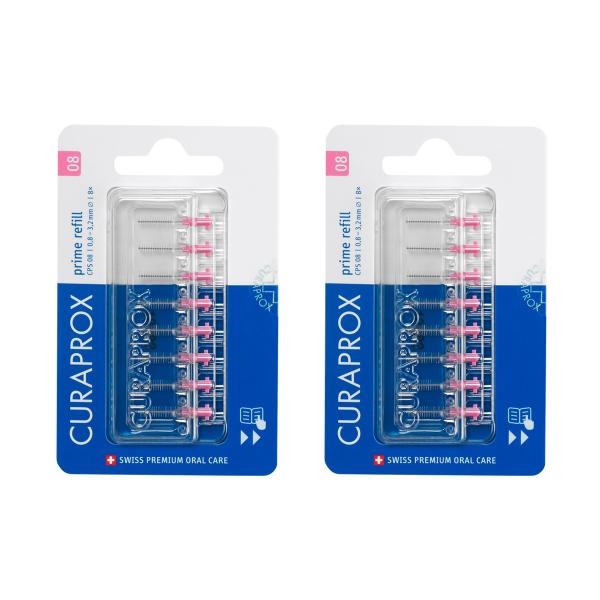 クラプロックス　歯間ブラシ　CPSプライムスタート　CPS 08 （ピンク）リフィル8本×2個