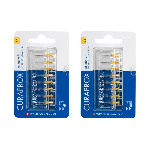 クラプロックス　歯間ブラシ　CPSプライムスタート　CPS 09（イエロー）リフィル8本×2個