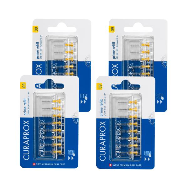 クラプロックス　歯間ブラシ　CPSプライムスタート　CPS 09（イエロー）リフィル8本×4個