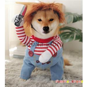 チャッキー 変装 犬 ハロウィン 犬 服 フレブル フレンチブルドッグ コスチューム コスプレ おもしろグッズ｜cure-store