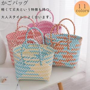 カゴバッグ レディース ビニールバッグ ハンドバ...の商品画像