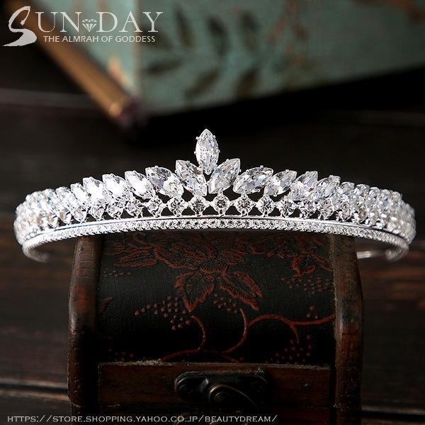 【値下げ】ウェディングティアラ ブライダル ティアラ クリスタル 安い 豪華 ティアラ ウエディング...