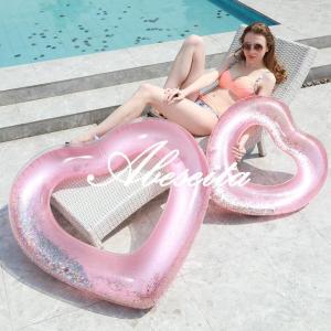 浮き輪 大人用 フロート ハート型 90cm ...の詳細画像1