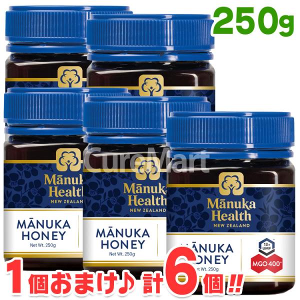 マヌカハニー MGO400+ UMF13+ 250g◆5＋1個 計6個セット MANUKA HEAL...