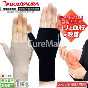 【終了】磁気ハンドサポーター Glue 1枚 左右兼用 管理医療機器 日本製 BODYAURA メール便送料無料 シームレス 血行改善 コリ 手 指 こわばり ボディーオーラ