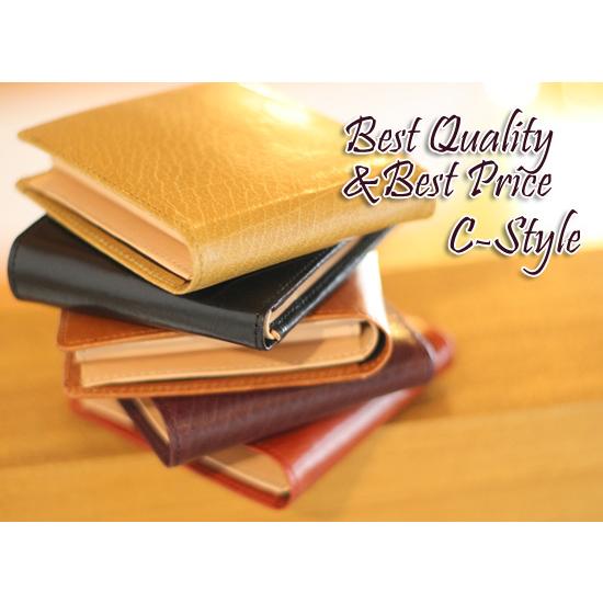 カーフスキンとヌメ革の上質 C-style 二つ折り財布（返品交換ギフト包装不可）メンズ レディース...