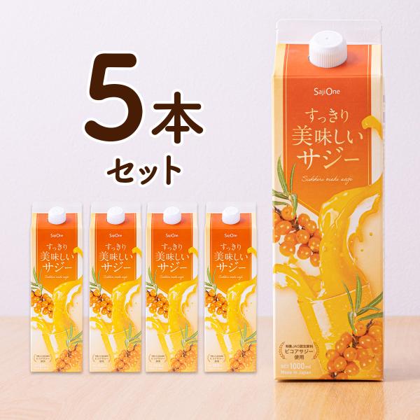 【クーポンで10%OFF】サジージュース すっきり美味しいサジー 1000ml 5本セット 鉄分補給...