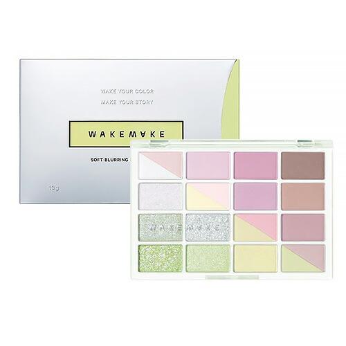 【在庫限り】WAKE MAKE ウェイクメイク ソフトブラーリング アイパレット 17 ライムクラッ...