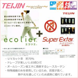 レースカーテン 日本製 テイジン エコリエ ひ...の詳細画像1