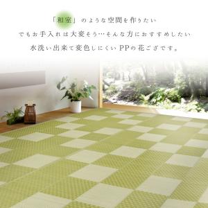 洗えるい草風カーペット 矢倉 ビニール風 屋外...の詳細画像1