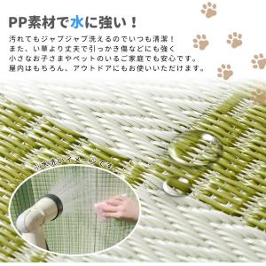 洗えるい草風カーペット 矢倉 ビニール風 屋外...の詳細画像2