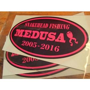ライギョ釣り　アクセサリー　メデューサ　MEDUSA　2005-2016 ステッカー｜curtiscreek
