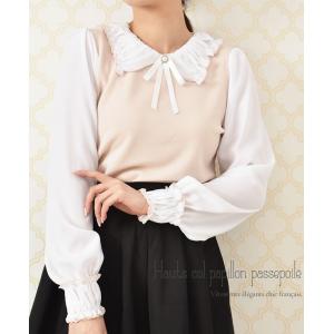 襟が可愛いブラウスの商品一覧 通販 Yahoo ショッピング