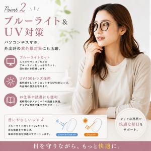 老眼鏡 おしゃれ レディース ブルーライトカッ...の詳細画像3