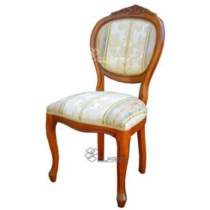 ダイニングチェア イタリア ベージュ 木製 猫脚 完成品 椅子 チェアー