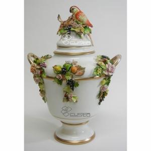 家具 インテリア 置物 花瓶 陶器 アート花柄 外国製 イタリア 限定 陶器 花瓶 バラ インテリア イタリア花瓶 イタリア置物 インテリア雑貨