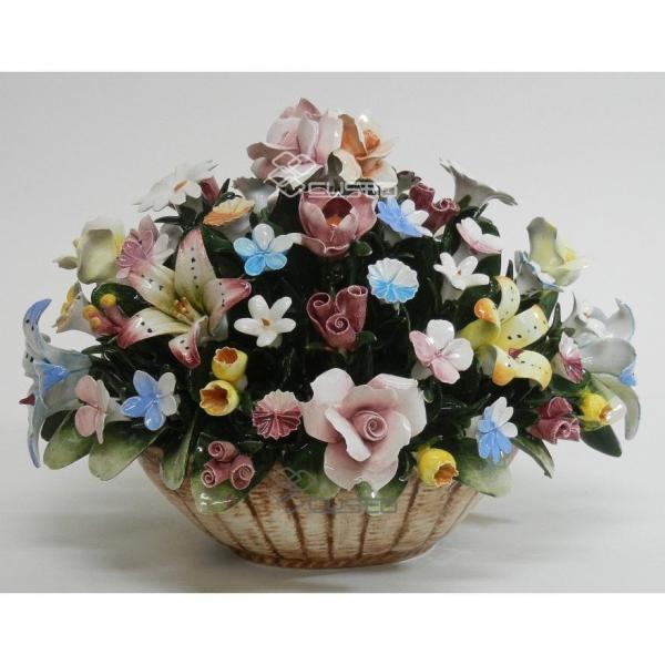 陶器　陶花　大小の様々な花 インテリア　イタリア置物　イタリア雑貨　インテリア雑貨　イタリアインテリ...