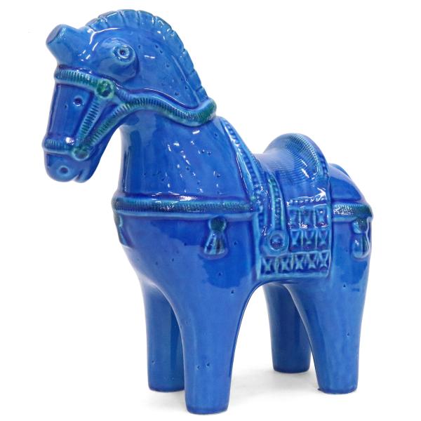 ウマの置物　イタリア置物　インテリア　インテリア雑貨　ビトッシ社　リミニブルー