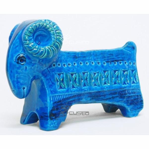 ヒツジ　イタリア置物　インテリア　インテリア雑貨　ビトッシ社　リミニブルー　ひつじの置物