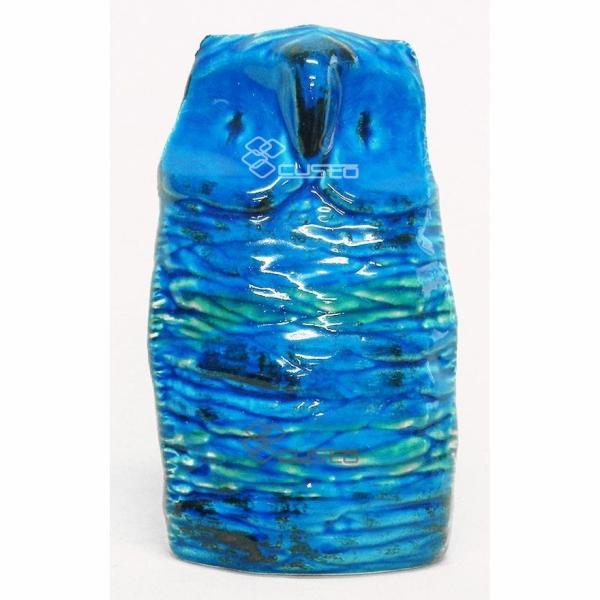 フクロウ　イタリア置物　ビトッシ社　インテリア　インテリア雑貨　ふくろうの置物　リミニブルー