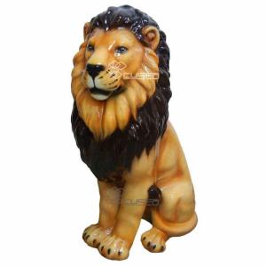 陶器 動物 ライオン 置物 イタリア製 獅子 完成品 ヨーロピアン